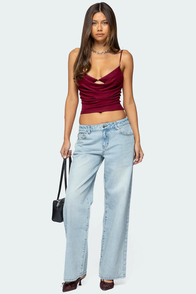 MAISIE - Layered Bra Cowl Neck Top