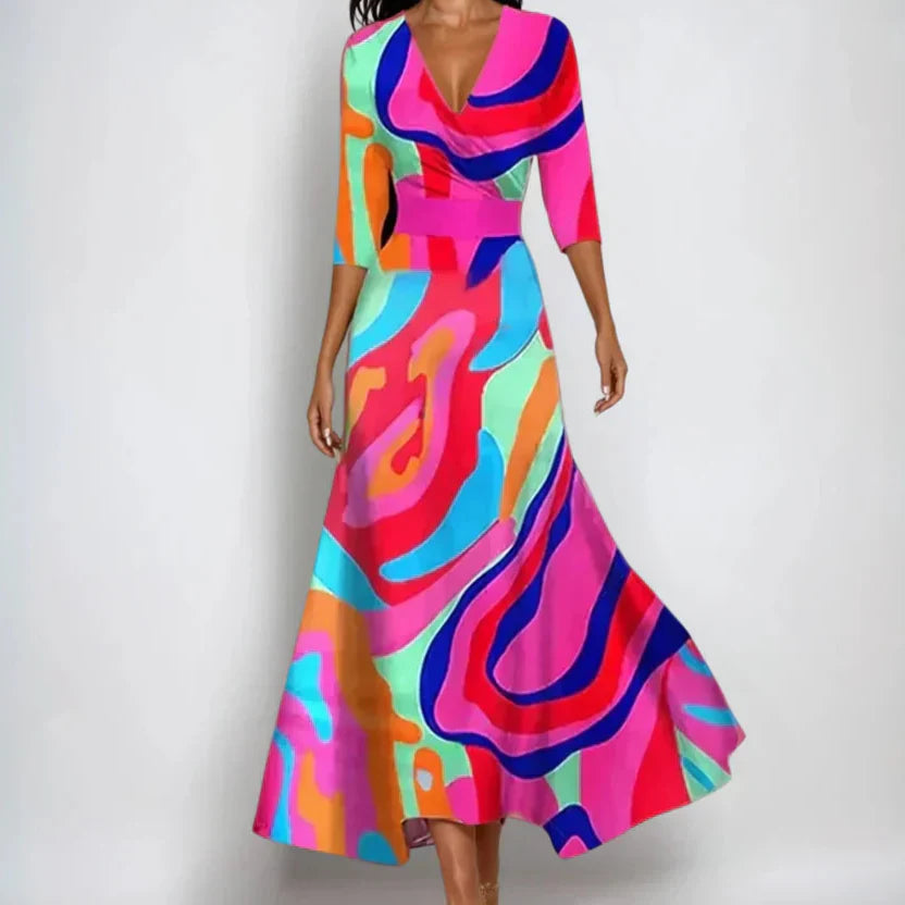 EMILY - Luxuriöses Blumenmaxikleid