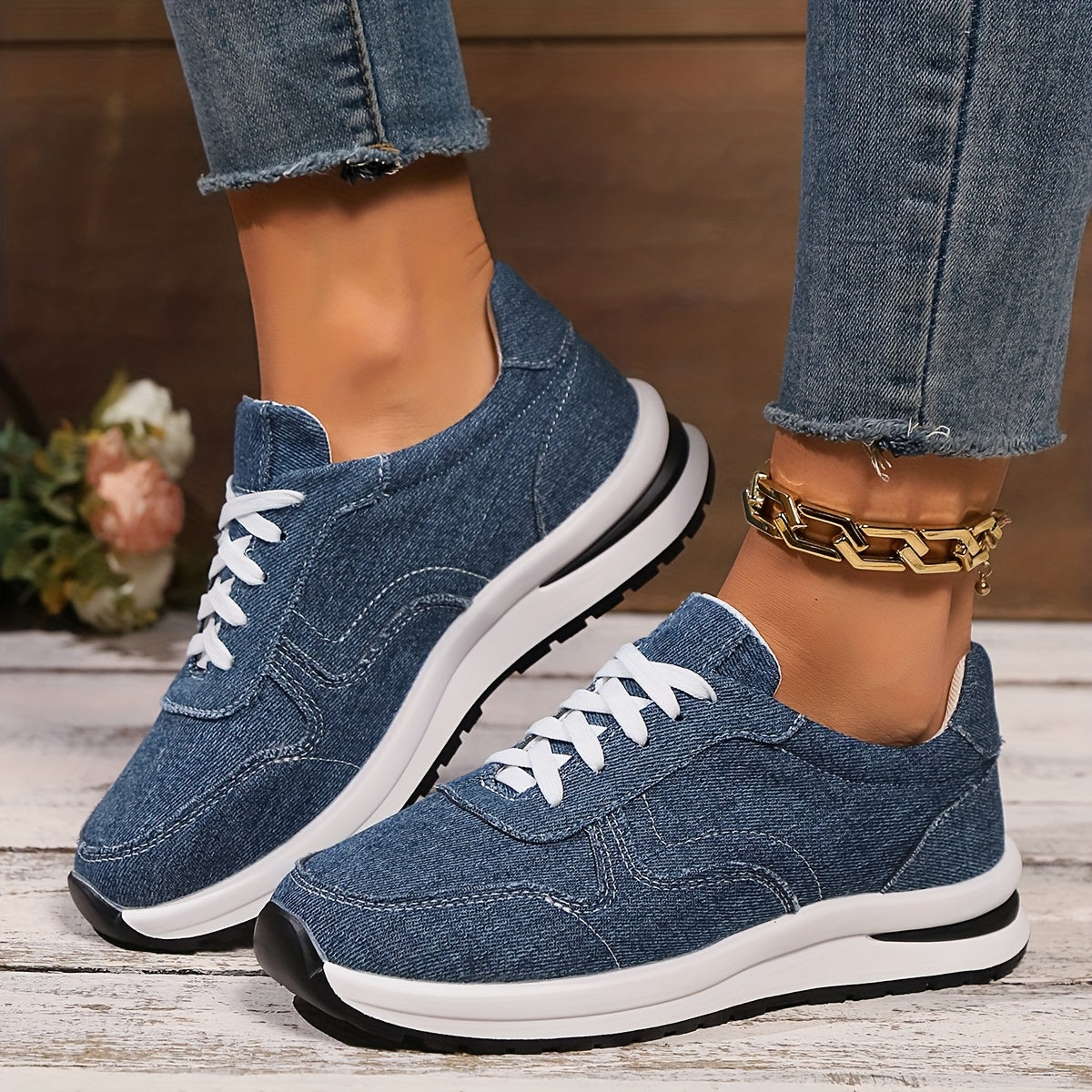 IZZY - Orthopädische Sneakers aus Jeansstoff