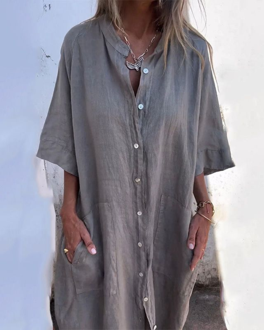 NAOMI - Ibiza Style Casual Shirt Dress