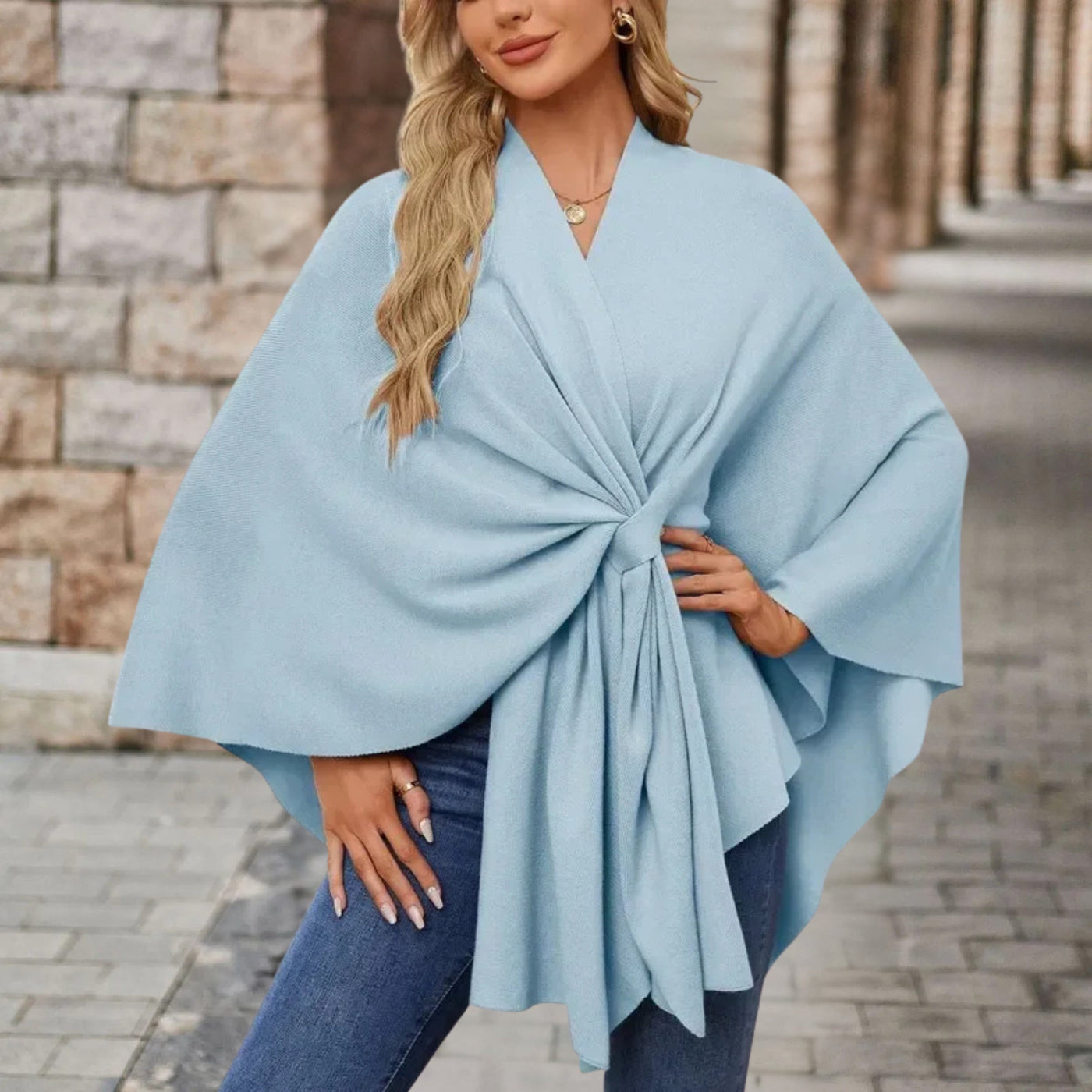 CORVIELLEA - Schicker Eleganter Poncho