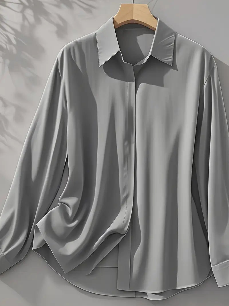 NELLIE - Elegantes Langarmhemd mit Knopfverschluss