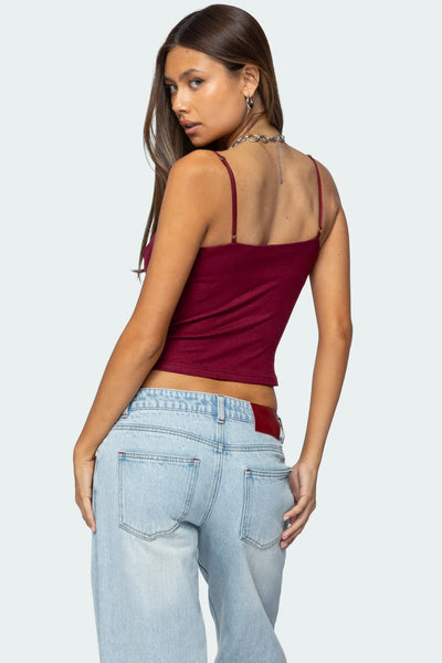 MAISIE - Layered Bra Cowl Neck Top