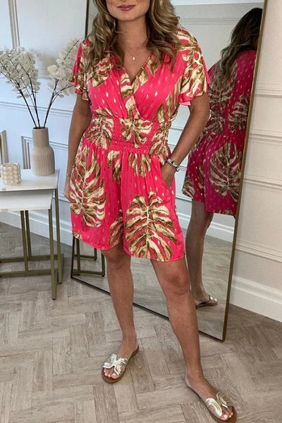 VERA - Lässiger Blumenmuster Jumpsuit