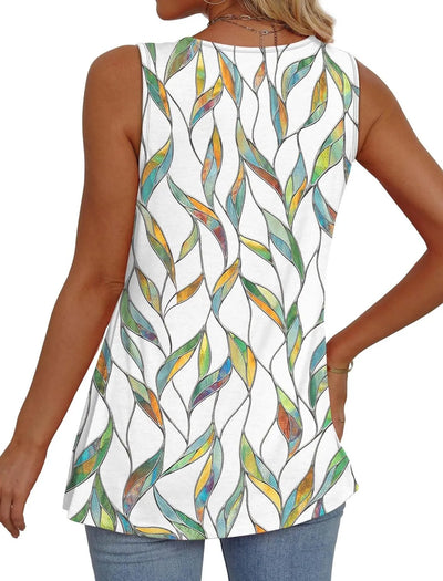 GRETA – Fluffiges v-ausschnitt-ärmelos-top