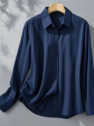 NELLIE - Elegantes Langarmhemd mit Knopfverschluss