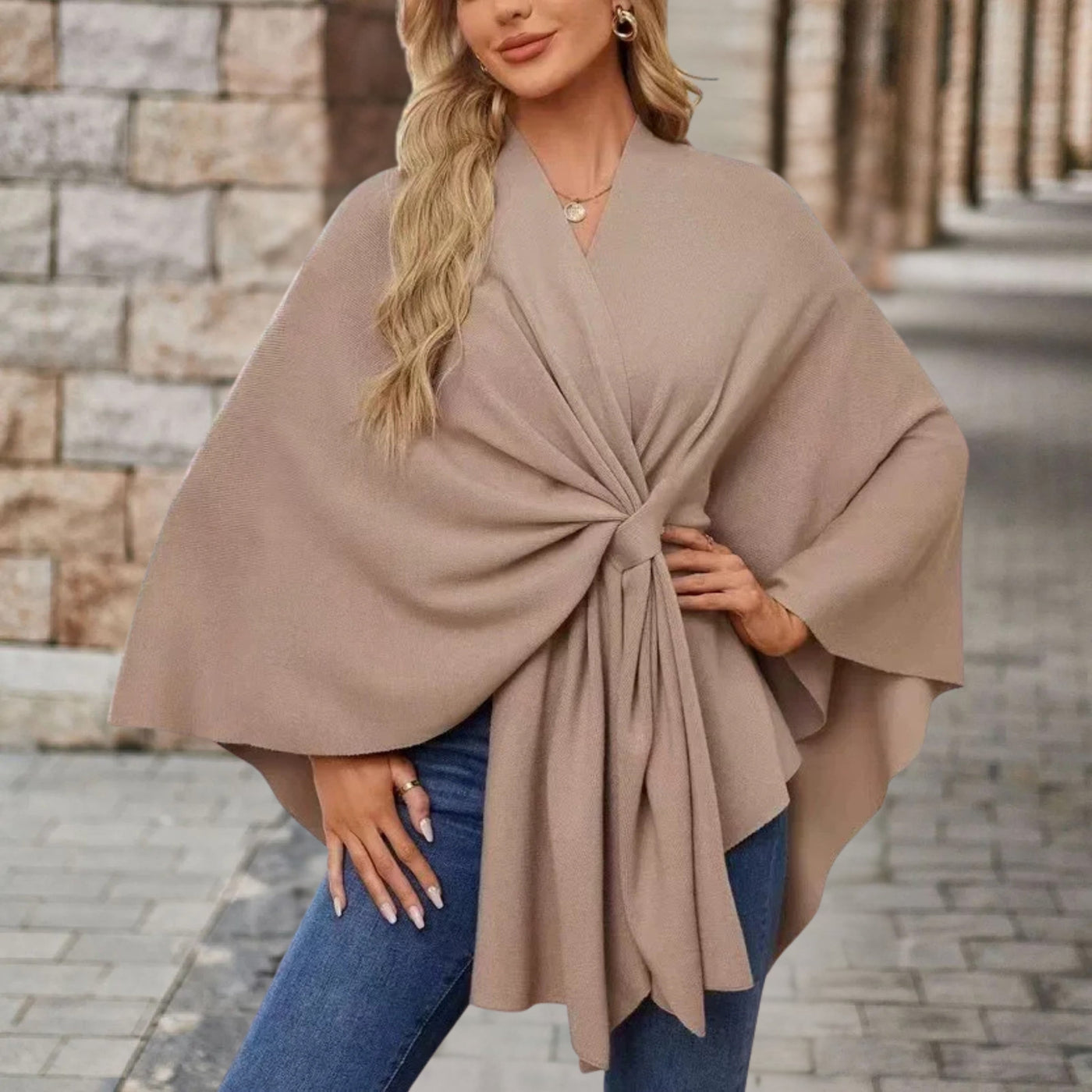 CORVIELLEA - Schicker Eleganter Poncho