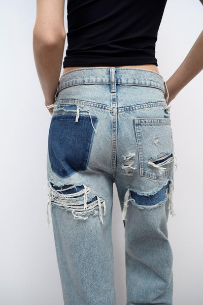 ZARA - Zerrissene High-Waist-Jeans