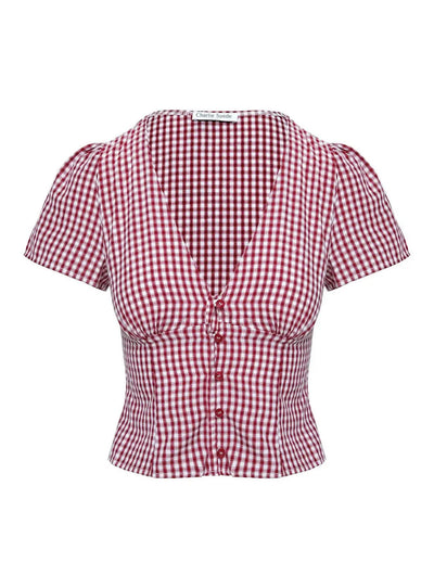 ISOLDA - Top Rotes Karomuster