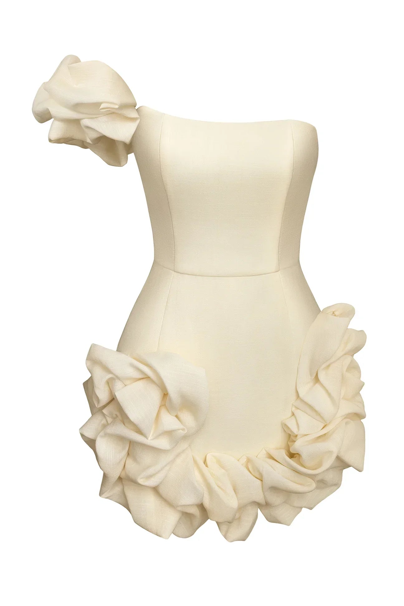 ANITA - Elegantes One-Shoulder Mini-Kleid