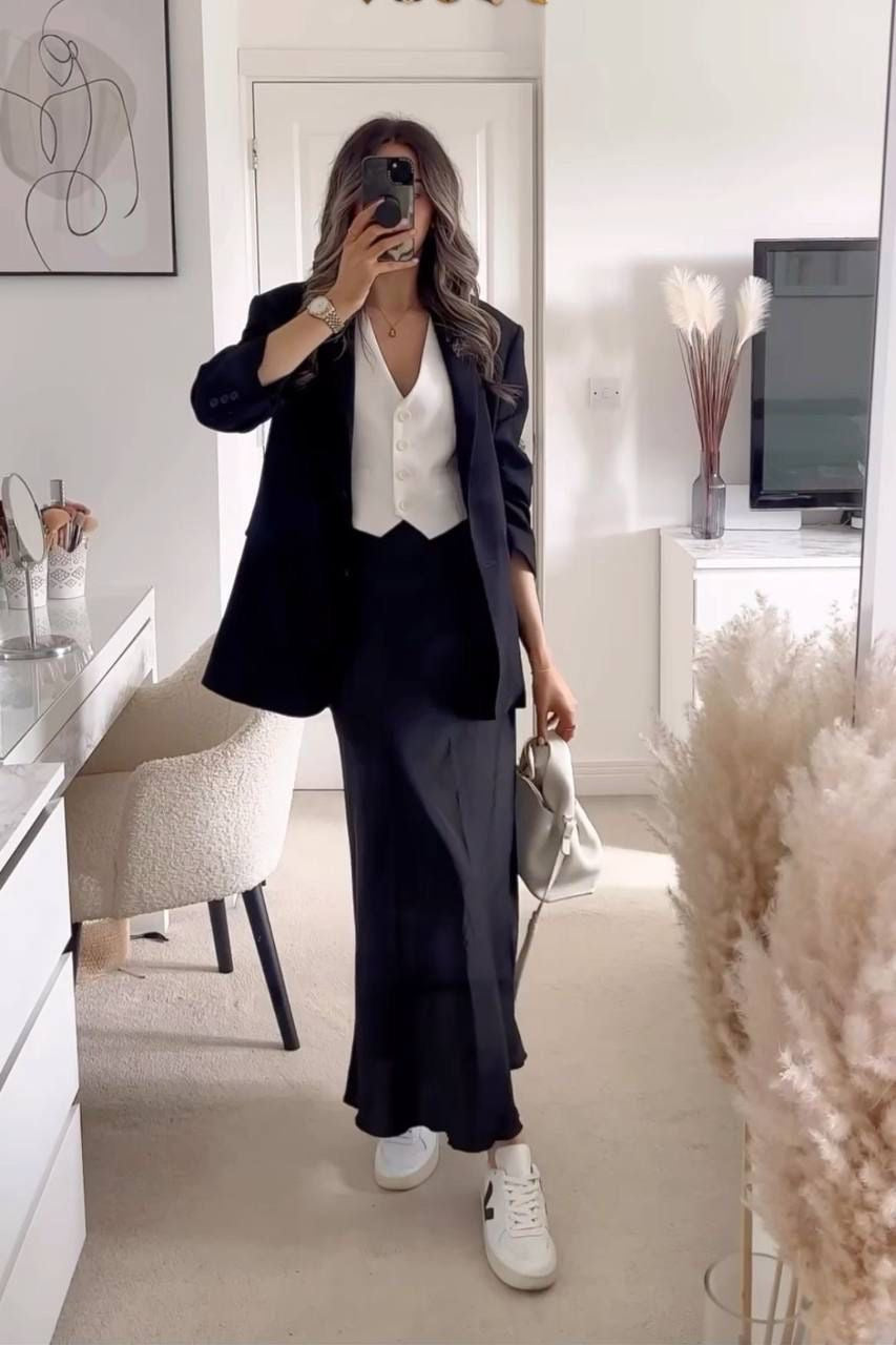 HANNAH - Jupe longue en satin