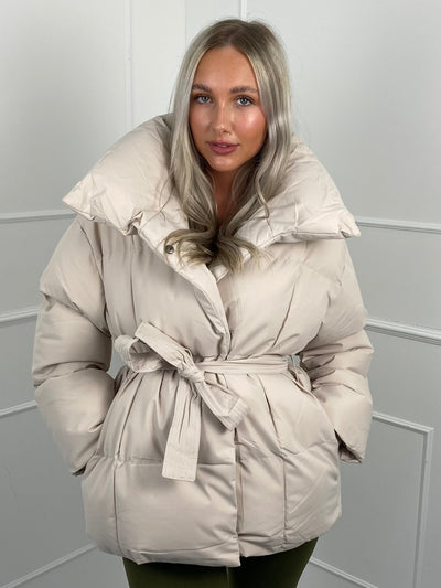 KARLY - Kurze Gürteltaschen-Pufferjacke