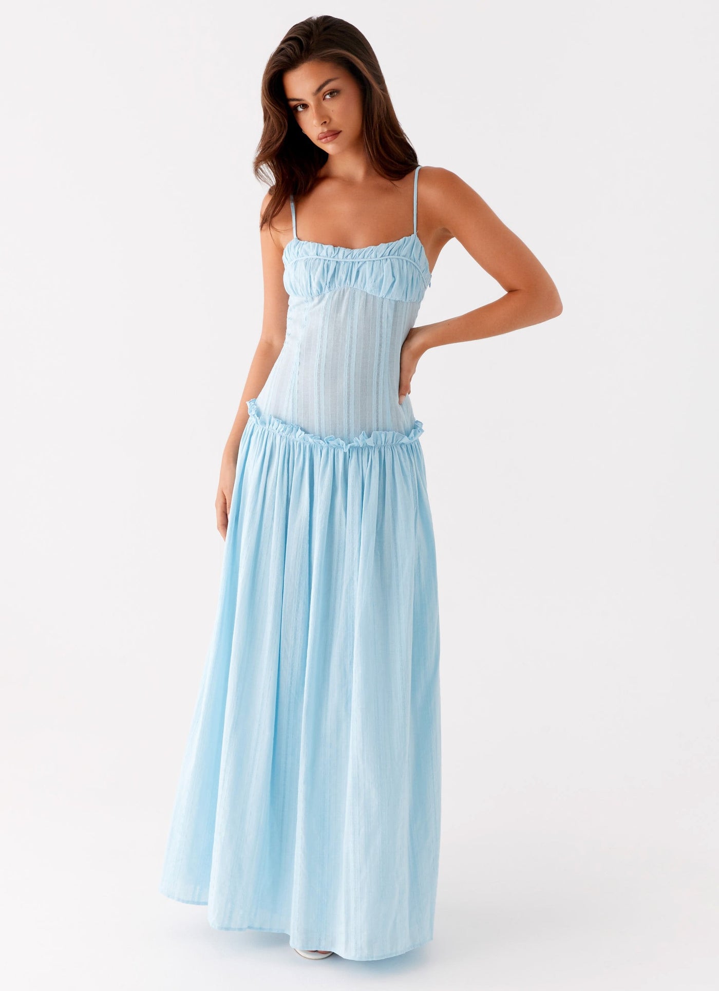 MELANIE - Drop Waist Maxi Kleid