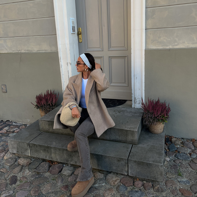 FEMMEHAUS Woven Mini Tasche Wildleder