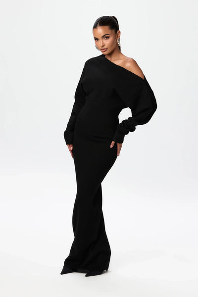 MILA - Off-shoulder Strickkleid