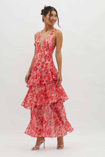 LADELIN - Ruffle Maxikleid