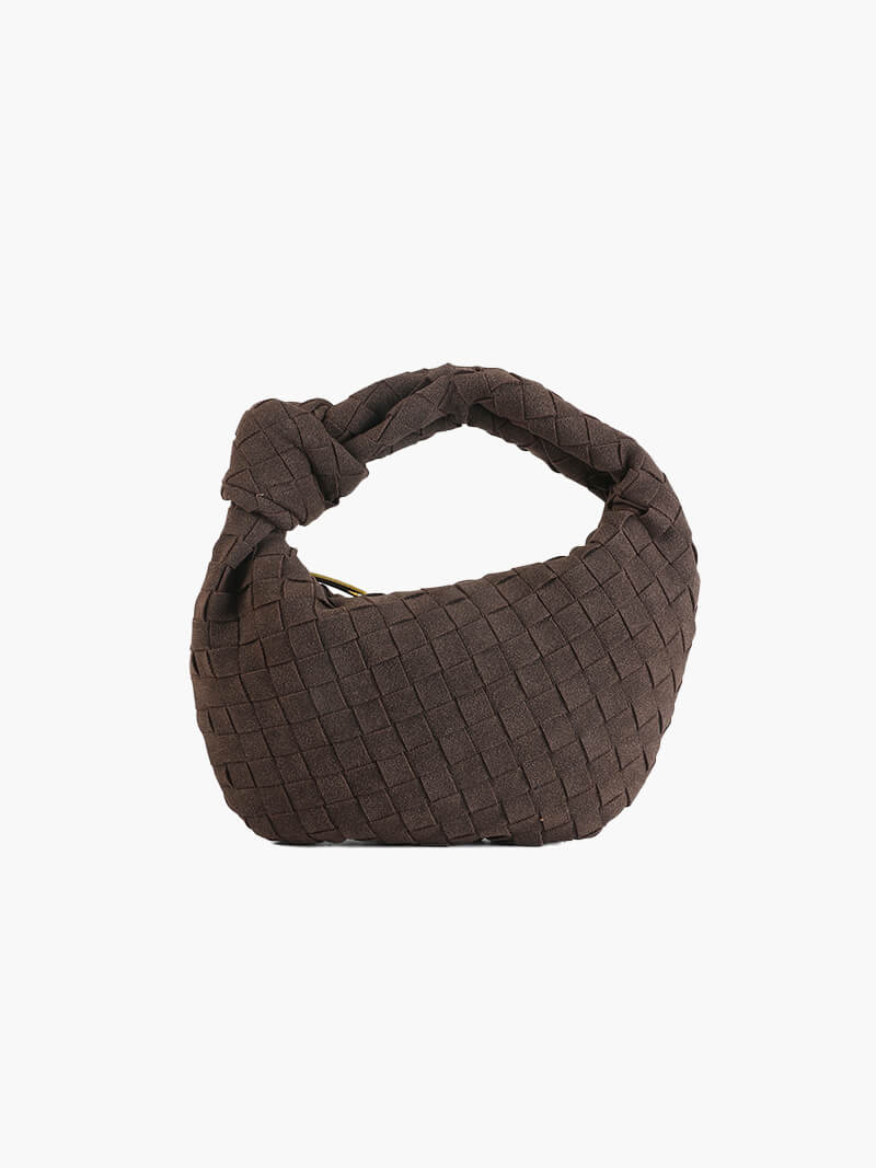 FEMMEHAUS Woven Mini Tasche Wildleder