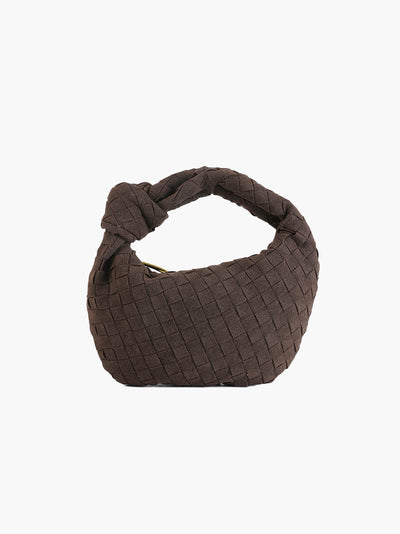 FEMMEHAUS Woven Mini Tasche Wildleder