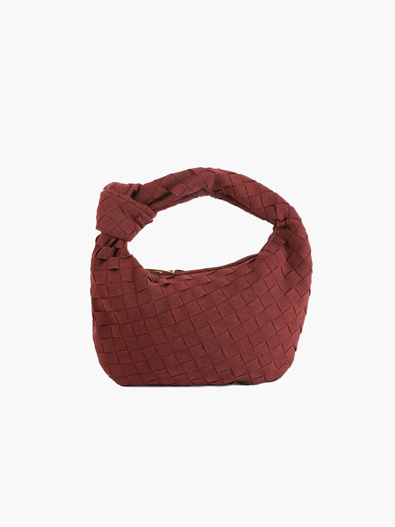 FEMMEHAUS Woven Mini Tasche Wildleder