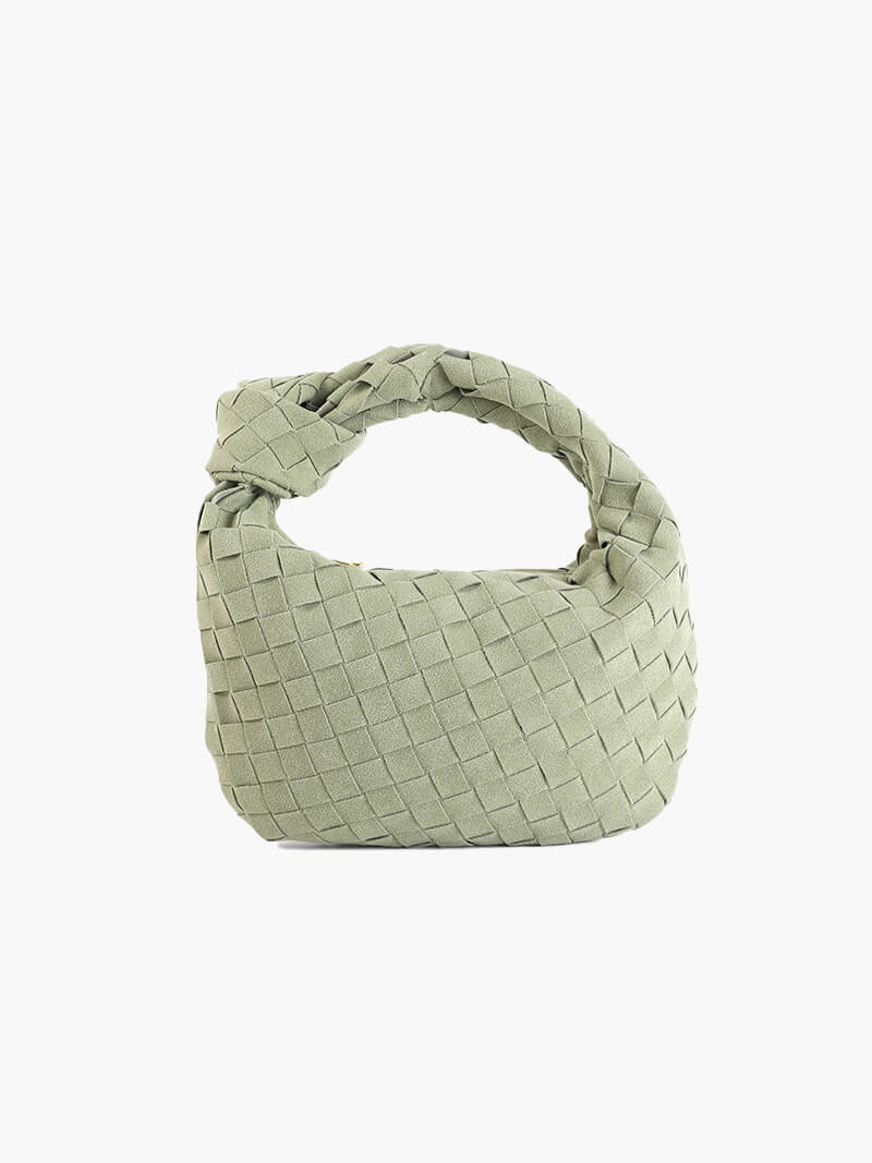 FEMMEHAUS Woven Mini Tasche Wildleder