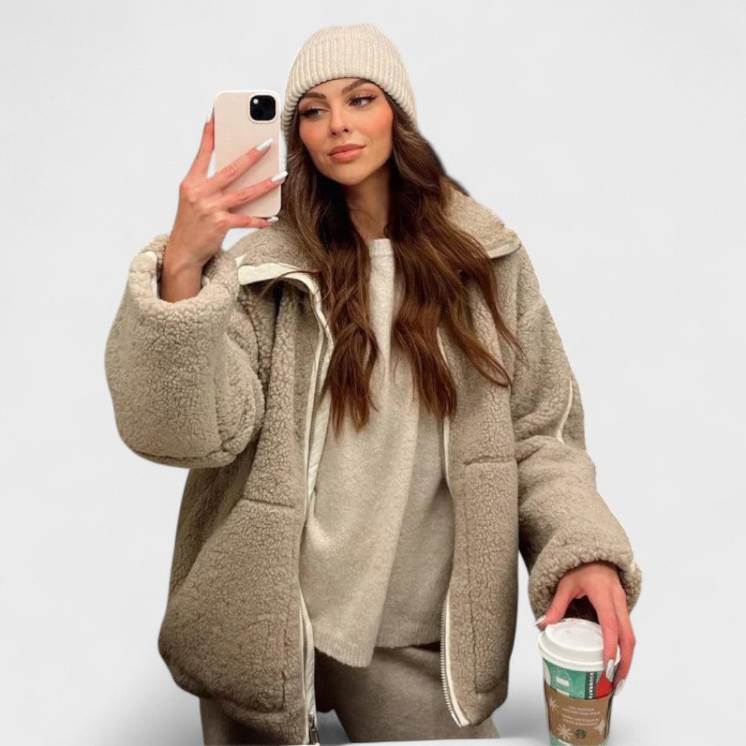 KAJA - Weicher Teddy-Mantel