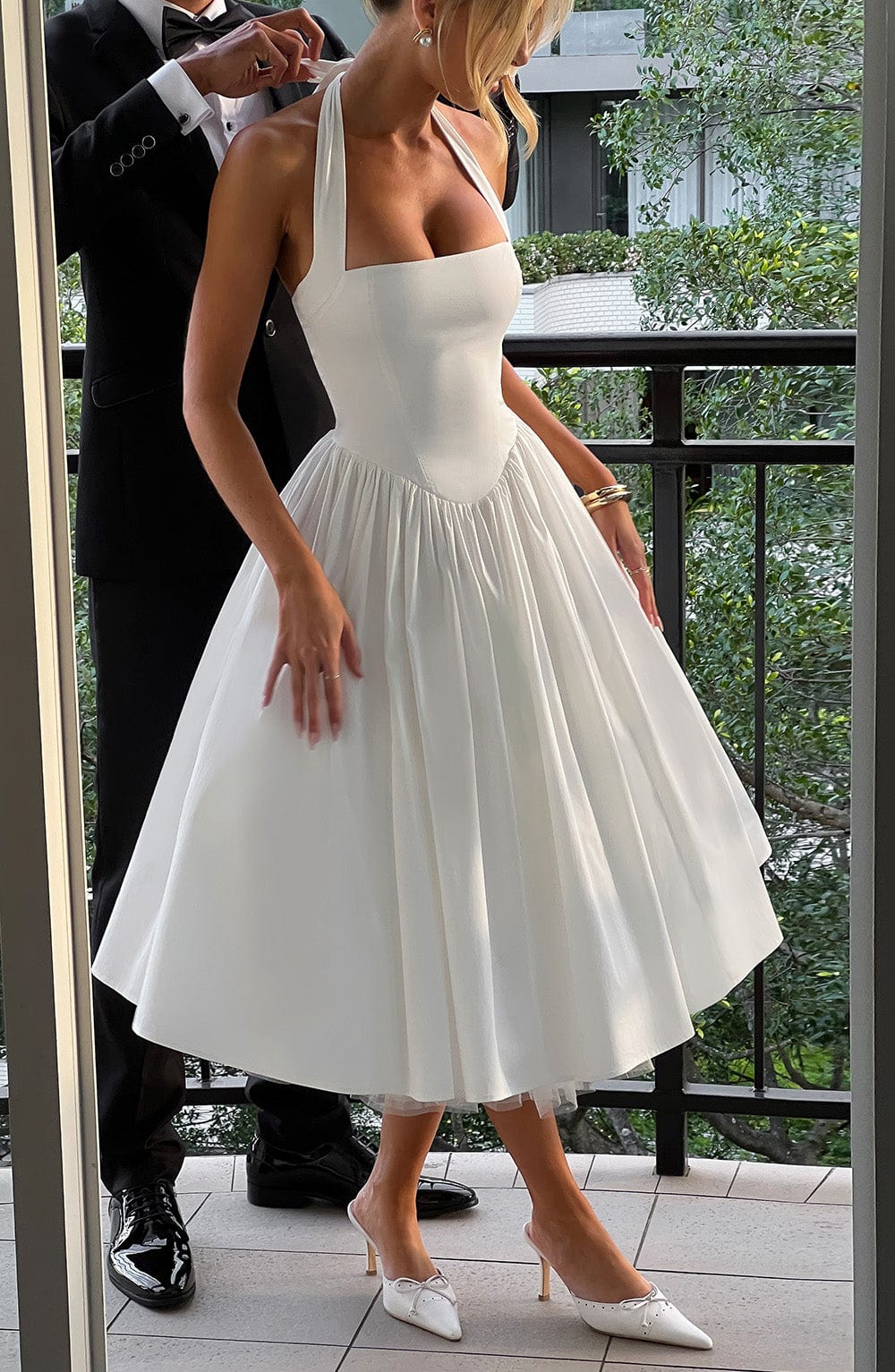 ESTELLE - Verspielt Elegantes Midi-Kleid