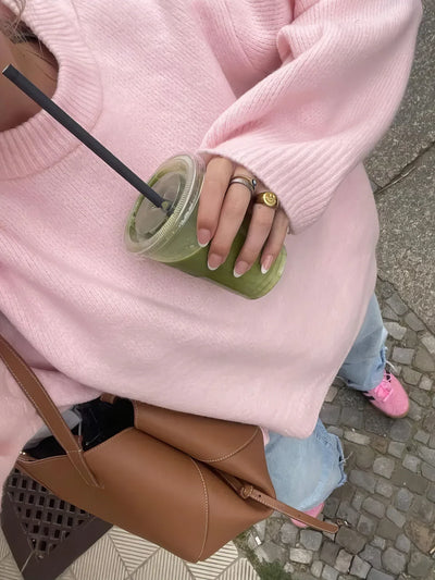 FEMMEHAUS Cozy Comfortable Pink Sweater