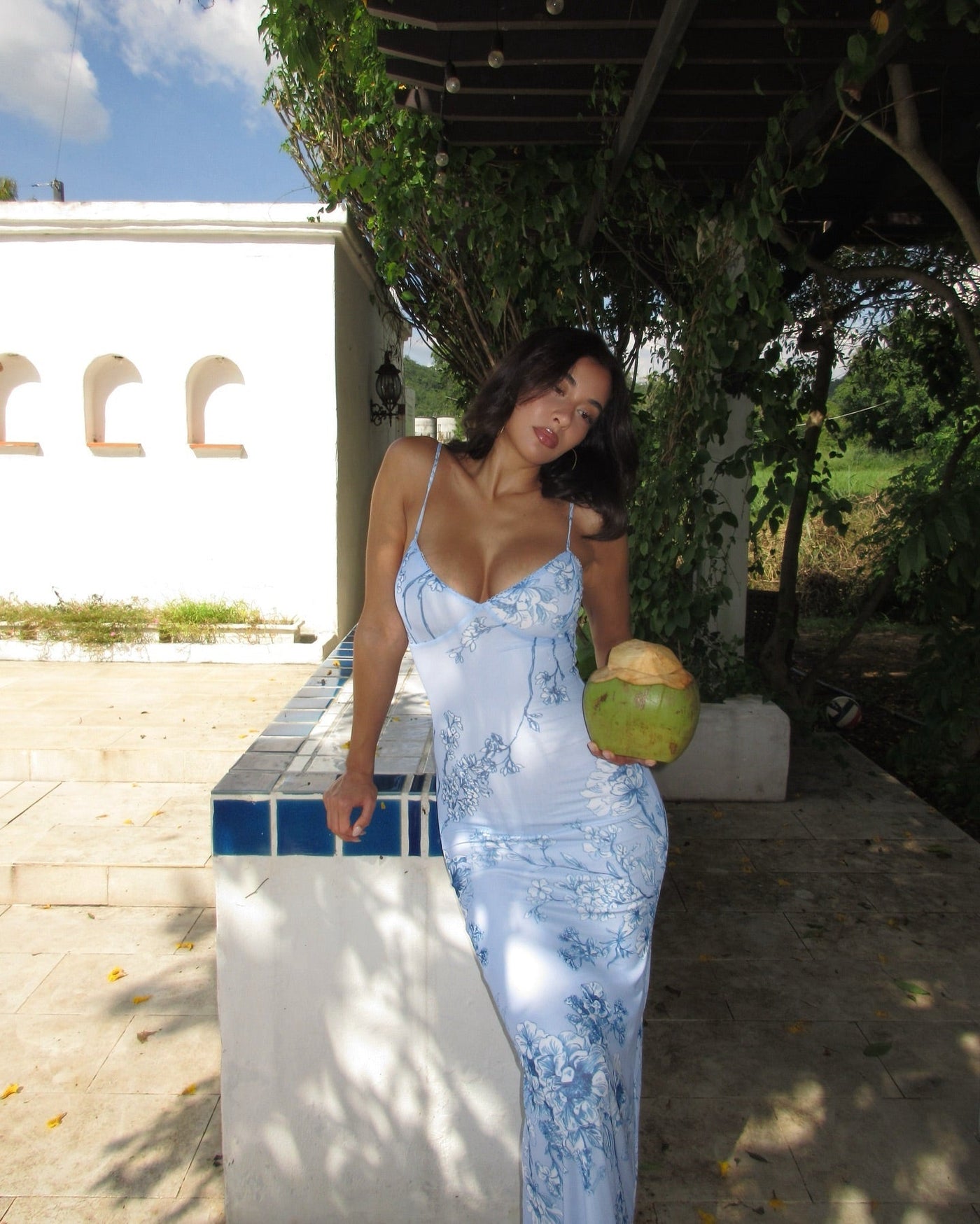 VALERIA - Maxi-Kleid mit Blumenmuster