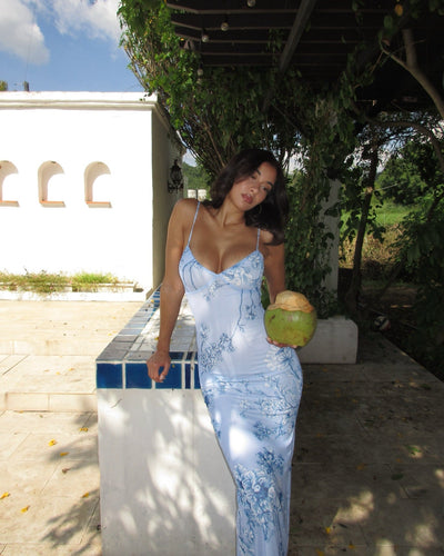 VALERIA - Maxi-Kleid mit Blumenmuster